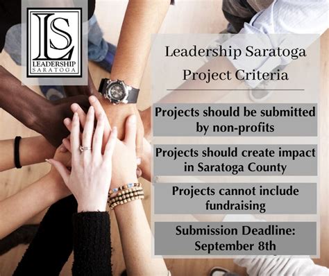 Submit your project proposals to Leadership Saratoga